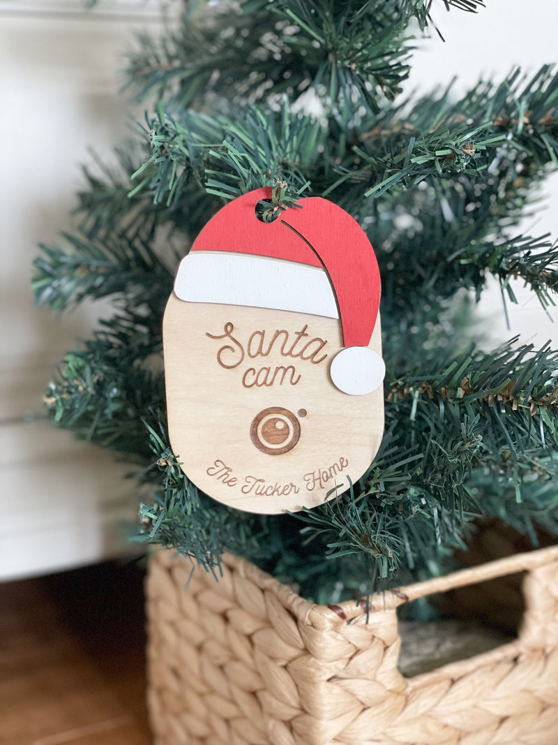 Santa Cam Ornament - Personalized