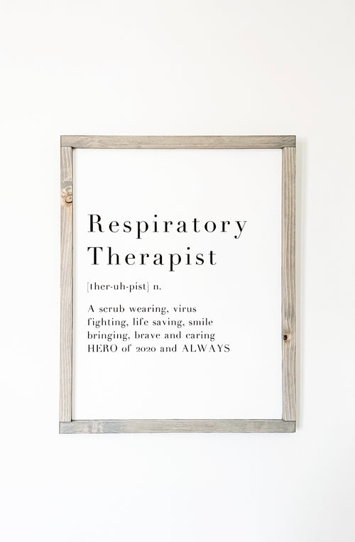 Perfect gift for a Respiratory Therapist. A wooden sign from The Hazel Collection, handmade in Kamloops British Columbia
