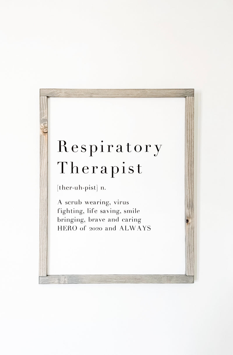 Perfect gift for a Respiratory Therapist. A wooden sign from The Hazel Collection, handmade in Kamloops British Columbia