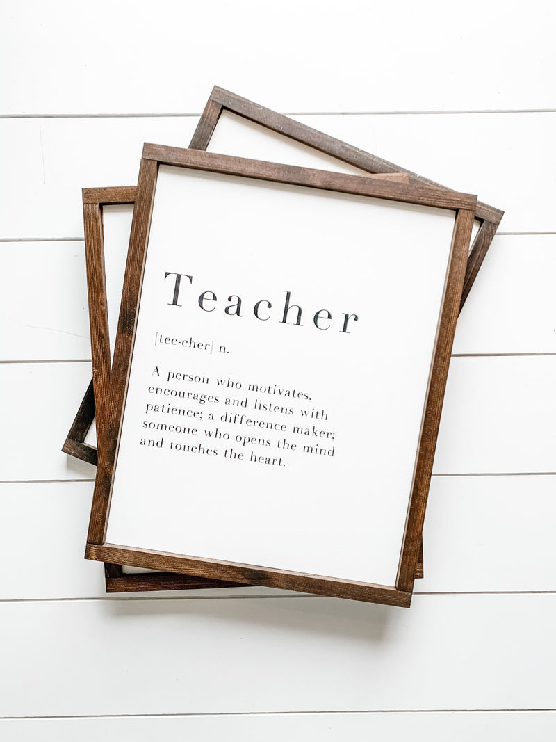 Gift for teacher wooden sign from The Hazel Collection, handmade in Kamloops British Columbia