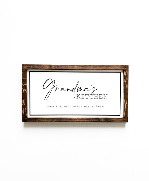 Grandma's Kitchen wooden sign from The Hazel Collection, handmade in Kamloops British Columbia. The perfect gift for Grandma!
