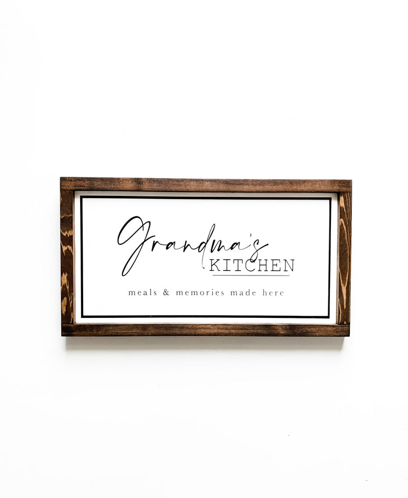 Grandma's Kitchen wooden sign from The Hazel Collection, handmade in Kamloops British Columbia. The perfect gift for Grandma!