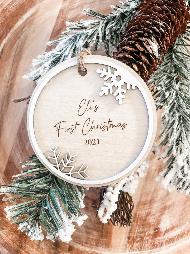 BABIES FIRST CHRISTMAS ORNAMENT - PERSONALIZED