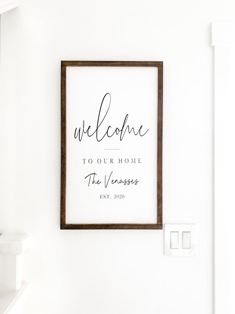 WELCOME TO OUR HOME | FAMILY SIGN
