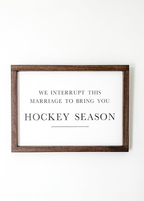 A gift for dad, wooden hockey sign for hockey lovers from The Hazel Collection, handmade in Kamloops British Columbia